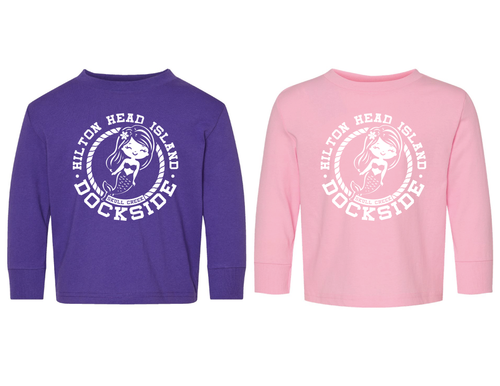 Girl's Pink L/S Mermaid Tee