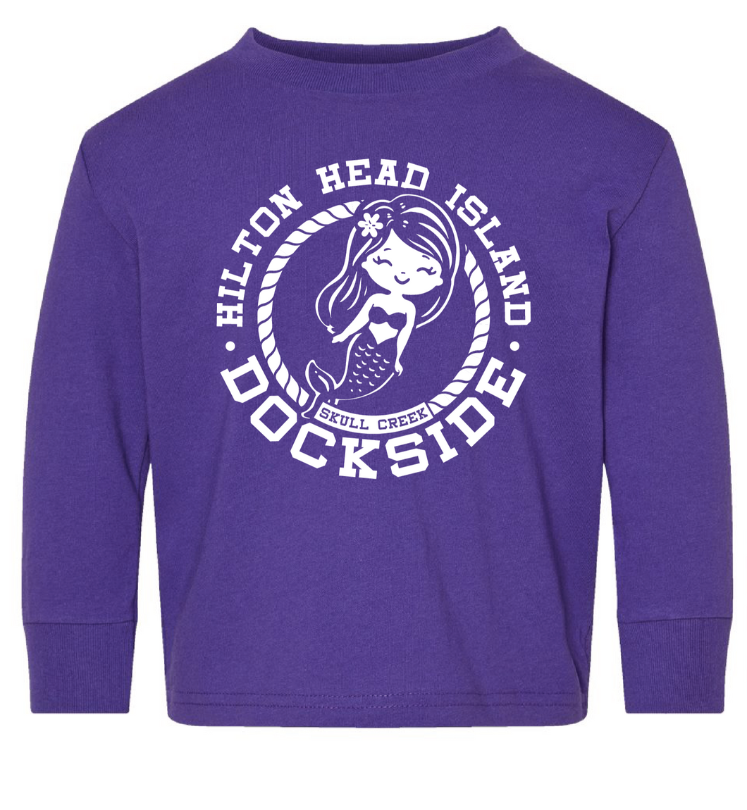 Girl's Toddler L/S Purple Mermaid Tee