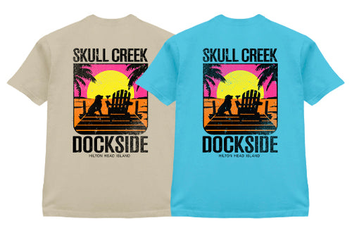 Sunset Dock Dog T-Shirt